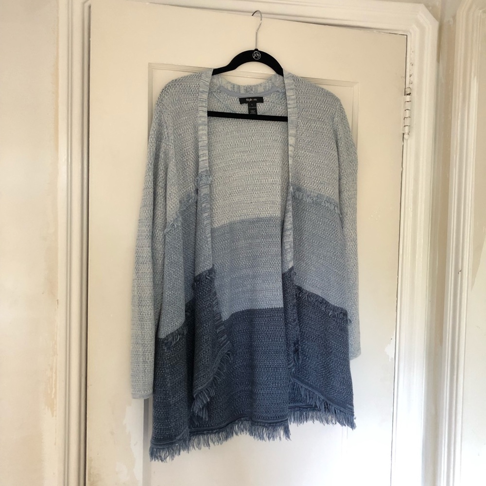 Style & Co | Blue Color Block Cardigan